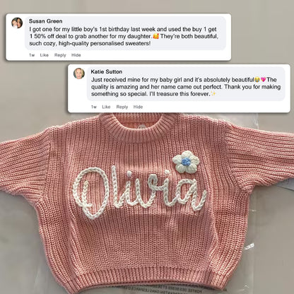 Custom Baby Name Sweater Gift from Mom