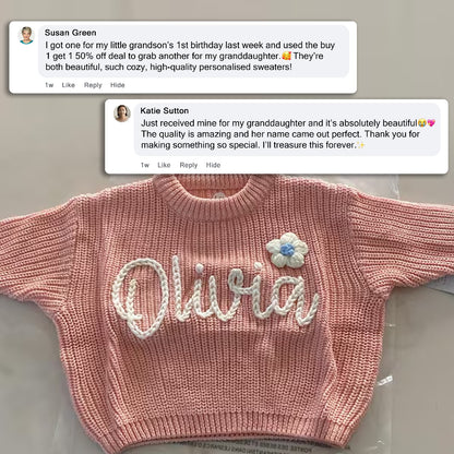 Custom Baby Name Sweater Gift from Grandparents